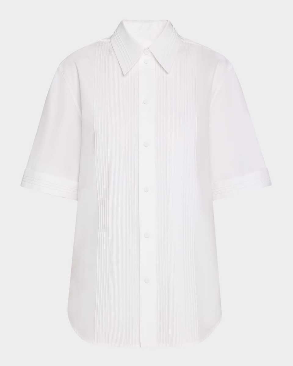 Pintuck Short-Sleeve Shirt